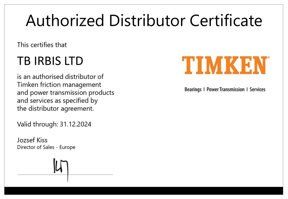 Сертификат Timken