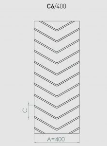 Шевронна стрічка з рифленням C6/400