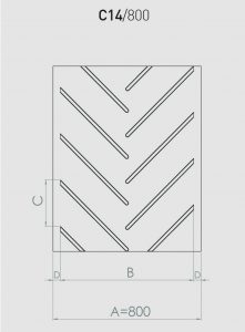 Шевронна стрічка з рифленням C14/800