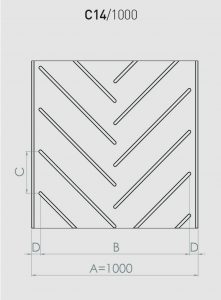 Шевронна стрічка з рифленням C14/1000
