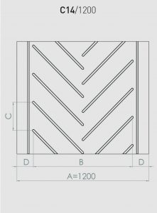 Шевронна стрічка з рифленням C14/1200