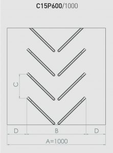 Шевронна стрічка з рифленням C15P600/1000