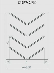 Шевронная лента с рифлением C15P740/900