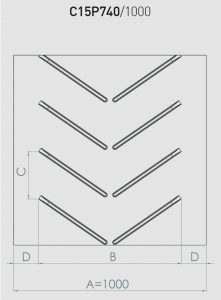 Шевронна стрічка з рифленням C15P740/1000