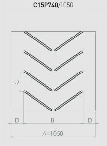 Шевронна стрічка з рифленням C15P740/1050