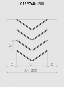 Шевронна стрічка з рифленням C15P740/1200