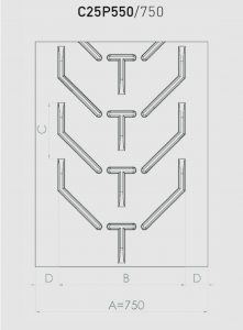 Шевронна стрічка з рифленням C25P550/750