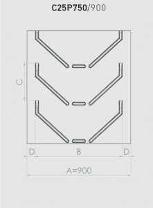 Шевронная лента с рифлением C25P750/900