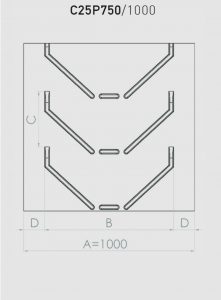Шевронна стрічка з рифленням C25P750/1000