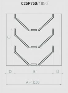 Шевронна стрічка з рифленням C25P750/1050