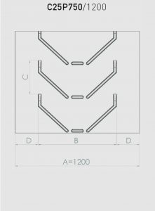 Шевронна стрічка з рифленням C25P750/1200