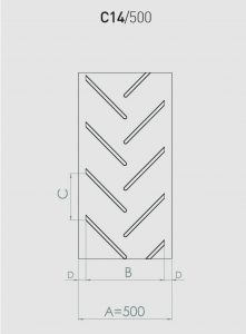 Шевронна стрічка з рифленням C14/500